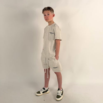 Fear of God Essentials Light Oatmeal Summer Set Kids