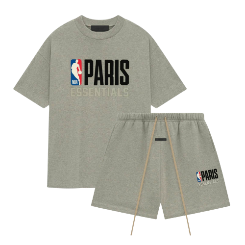 Fear of God Essentials NBA Paris Warm Heather Summer Set
