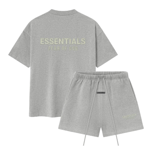 Fear of God Essentials FW25 Concrete Heather Summer Set
