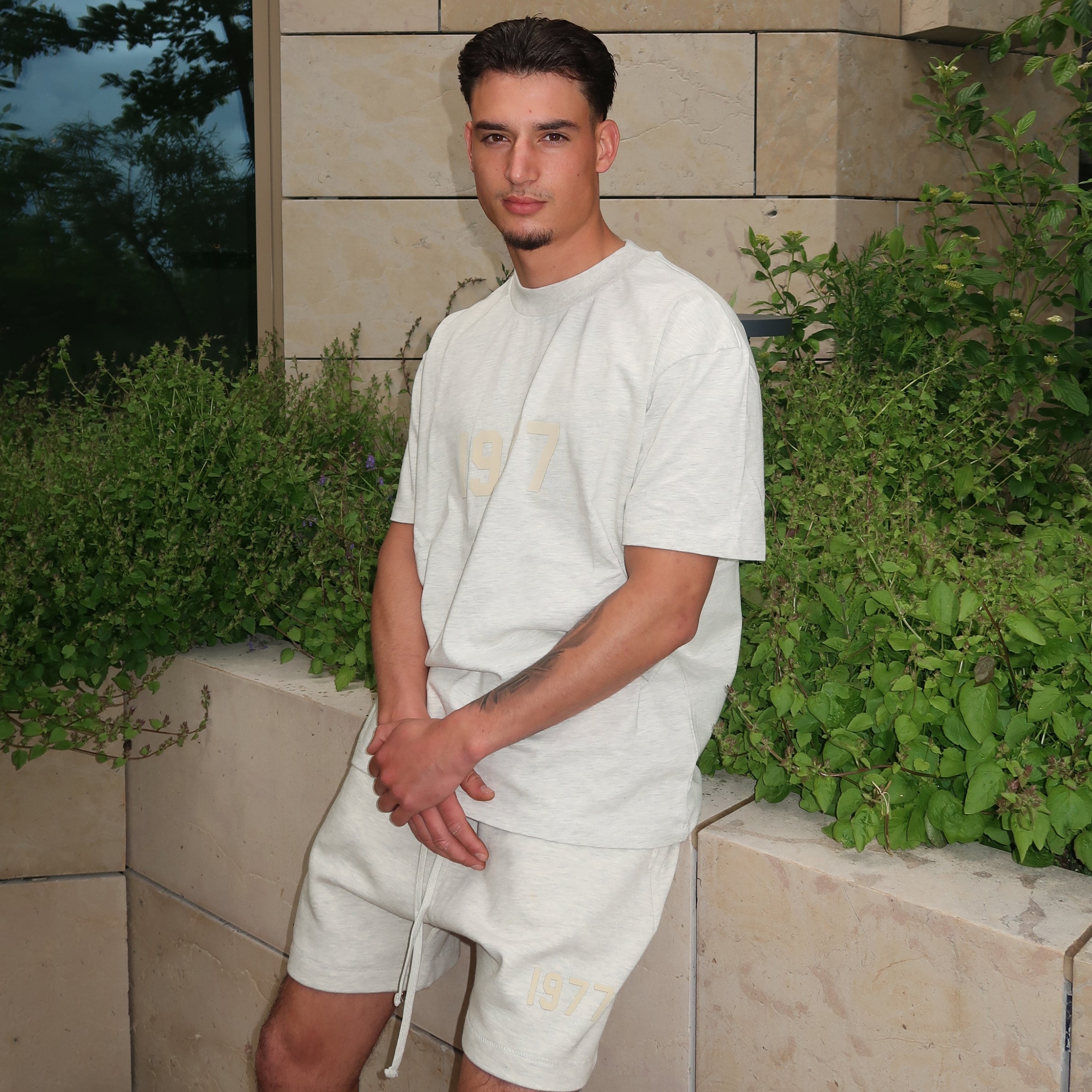 Fear of God Essentials 1977 Light Oatmeal Summer Set