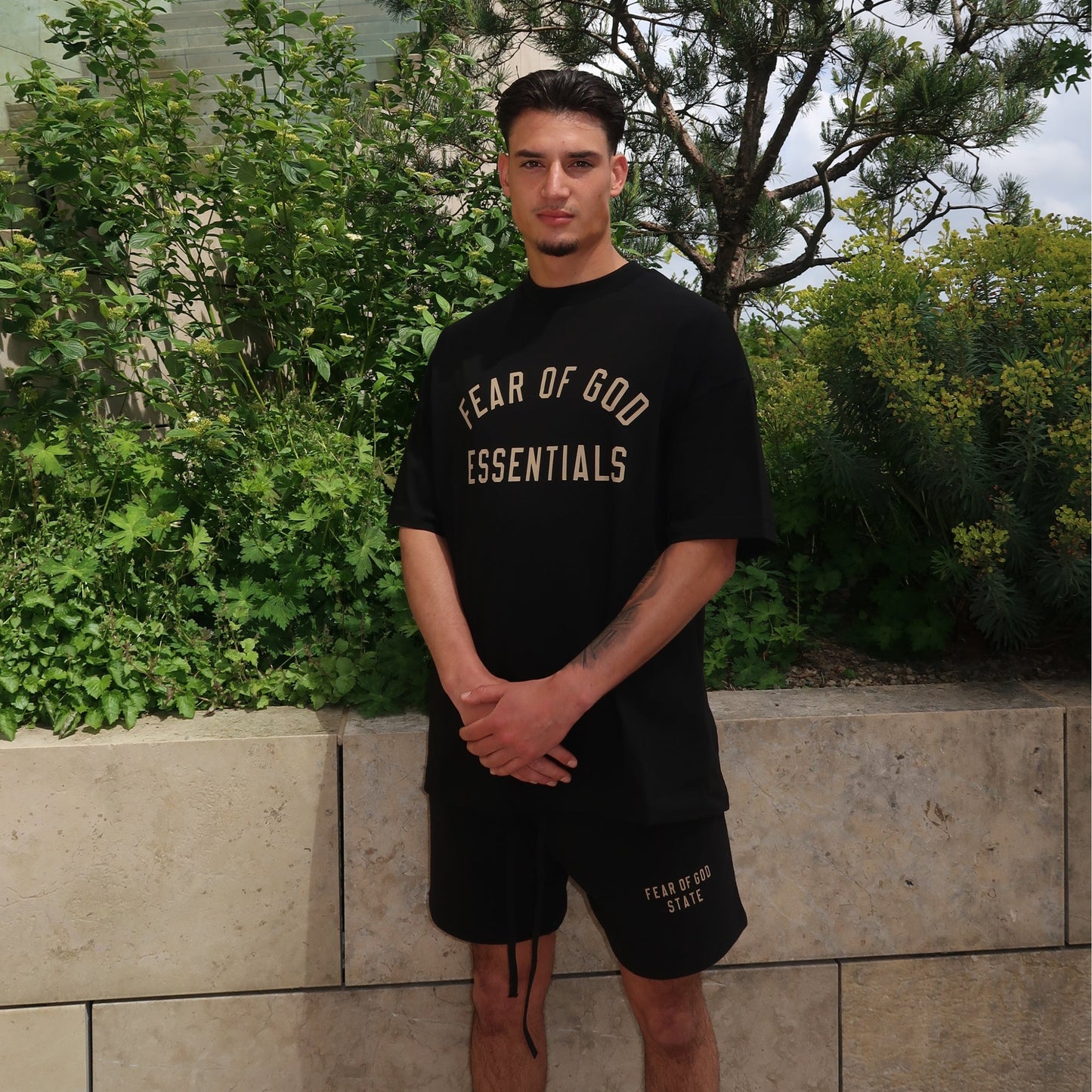 Fear of God Essentials FW24 Black Yellow Summer Set