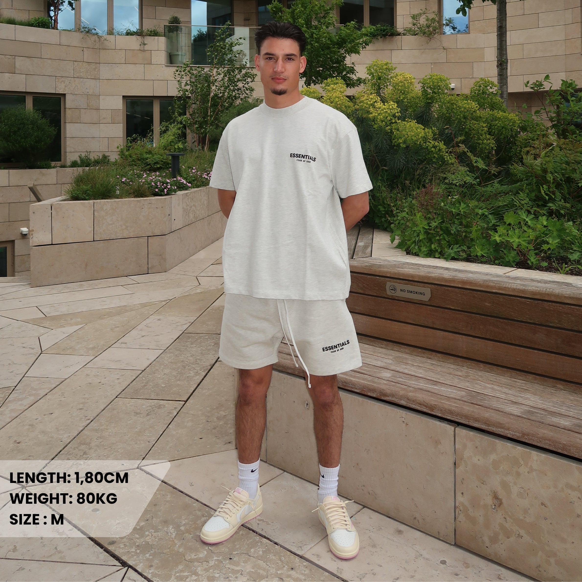 Fear of God Essentials Light Oatmeal Summer set