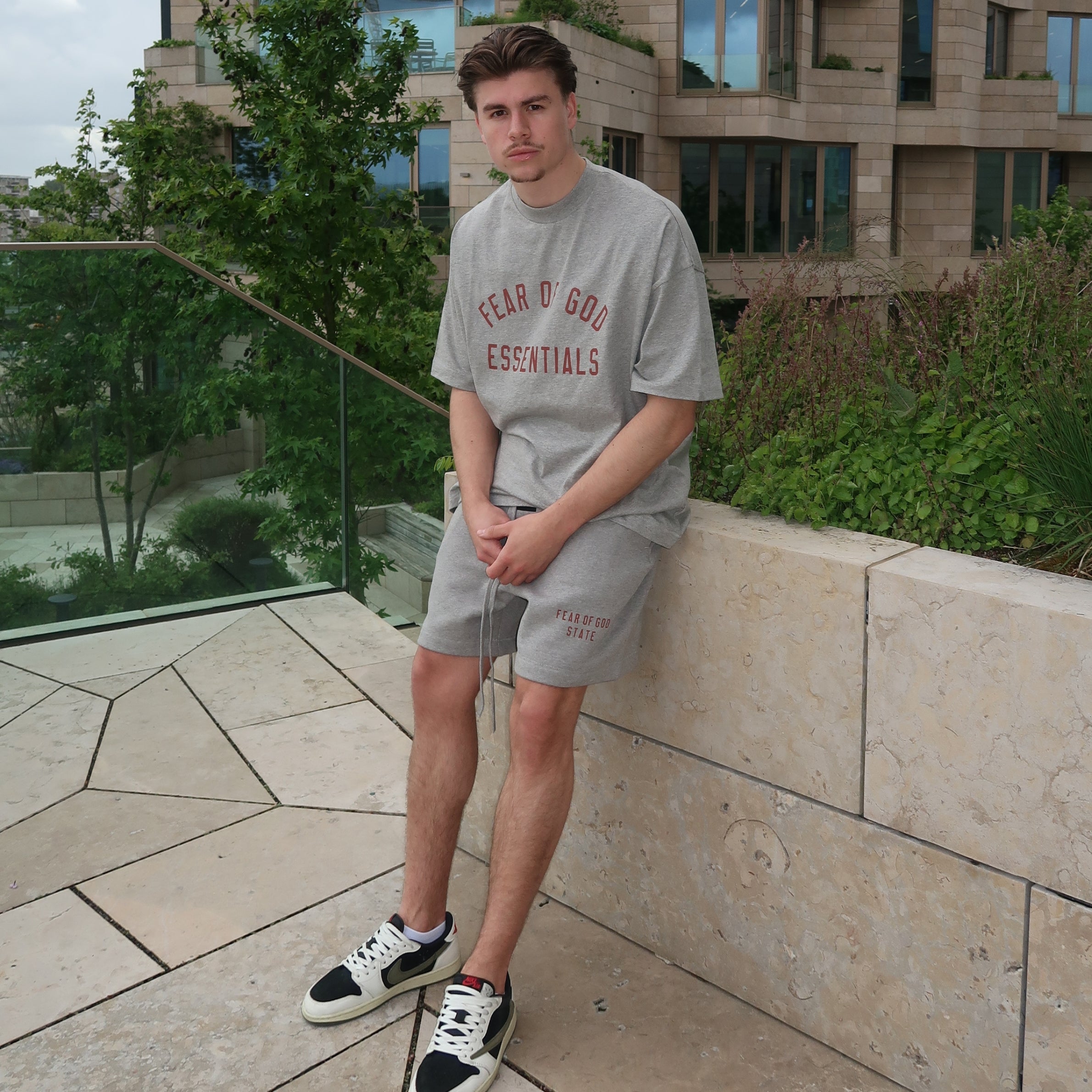 Fear of God Essentials FW24 Dark Heather Summer Set
